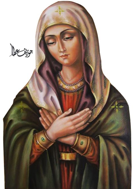 Пресвятая Богородица на прозрачном фоне