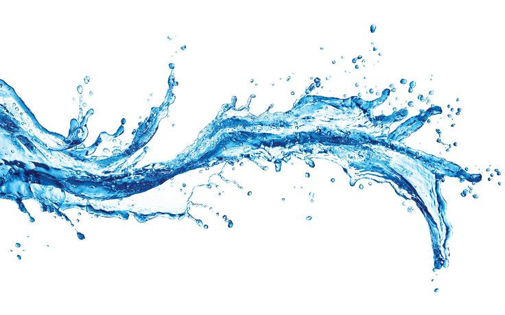 Брызги воды на белом фоне