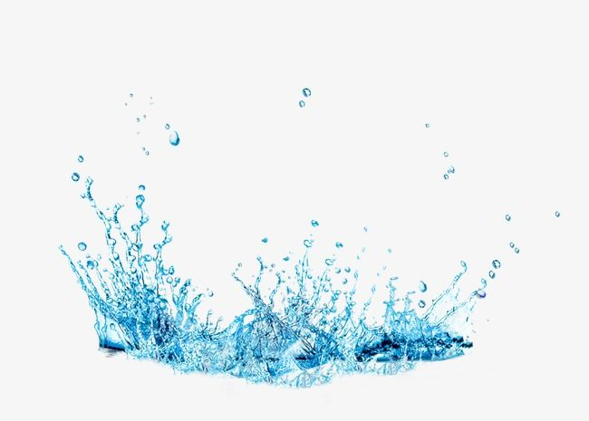 Брызги воды на прозрачном фоне