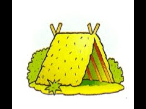 Шалаш на белом фоне