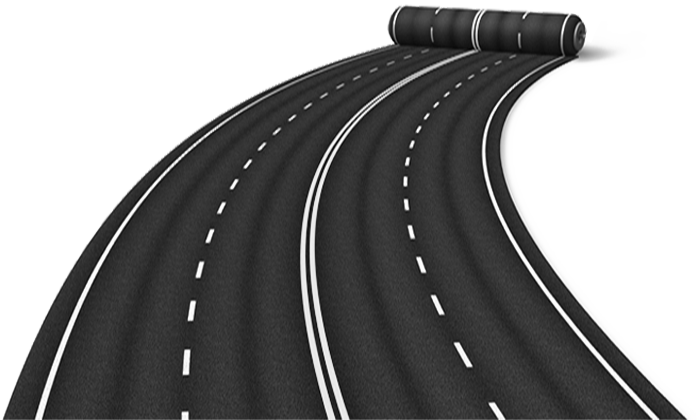 Автодорога на прозрачном фоне