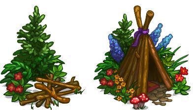 Шалаш рисунок для детей