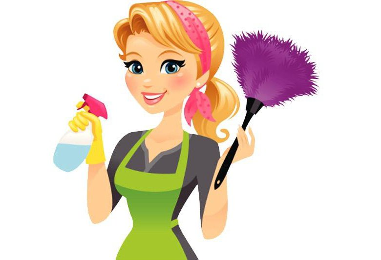 Девушка со шваброй