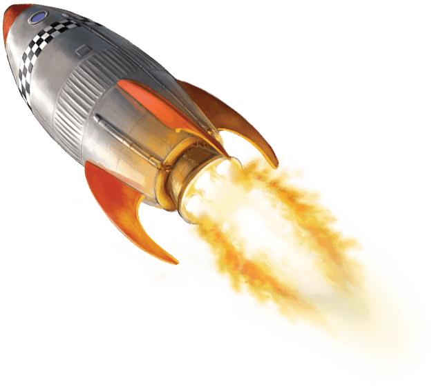 Ракета на прозрачном фоне