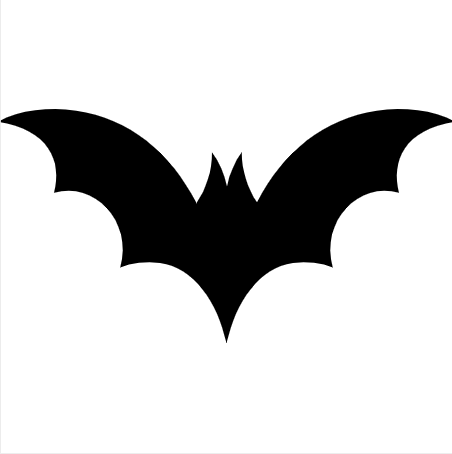 Летучая мышь трафарет