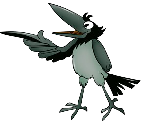 Ворона из сказки Сутеева