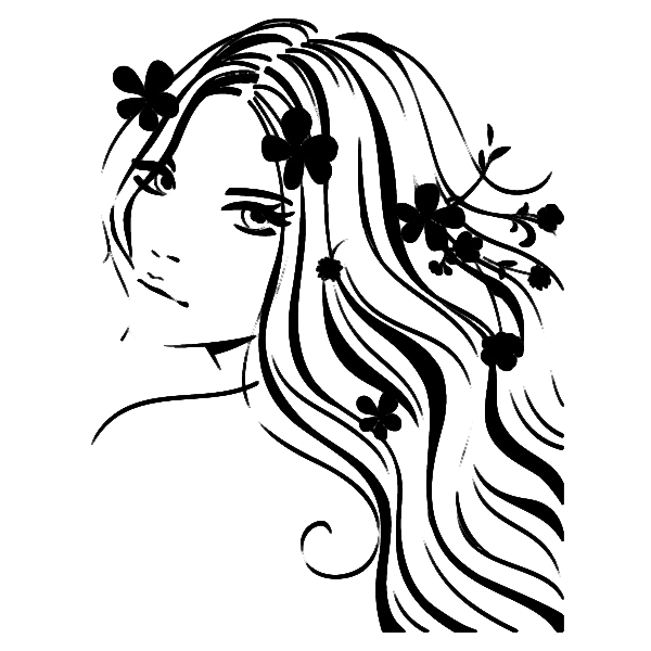 Контур женского лица