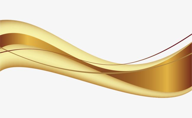 Золотая изогнутая линия