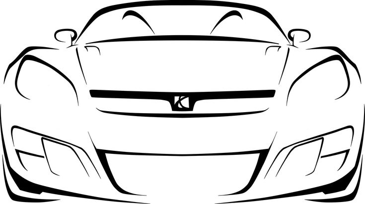 Контур спереди автомобиля вектор