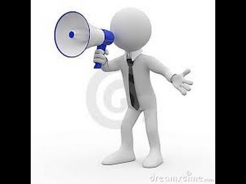 Человечек кричит в рупор