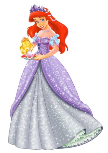 Принцесса Ариэль на прозрачном фоне