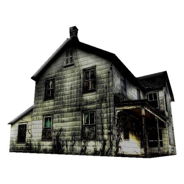 Старинный дом на прозрачном фоне