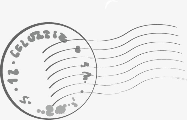 Почтовый штемпель на прозрачном фоне