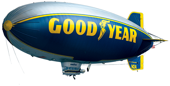 Дирижабль на белом фоне