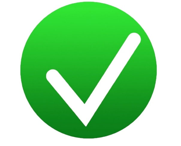 Зеленый кружок с галочкой