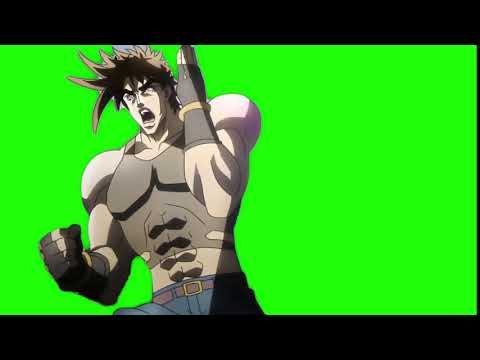 Джозеф Джостар на зеленом фоне