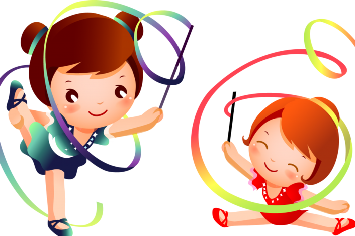 Спортивные дети на прозрачном фоне