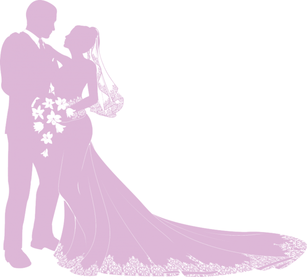 Силуэт жениха и невесты