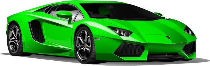 Зеленая спортивная машина