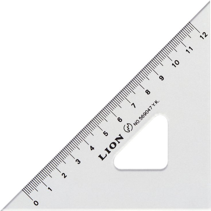 Линейка треугольник на прозрачном фоне