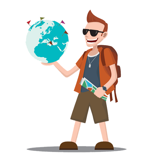 Путешествие на прозрачном фоне