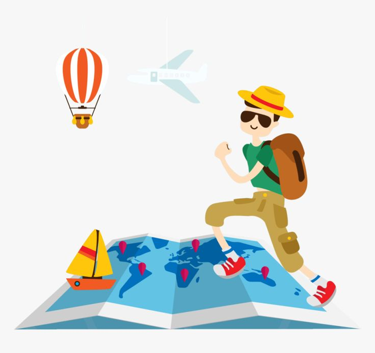 Туризм на прозрачном фоне