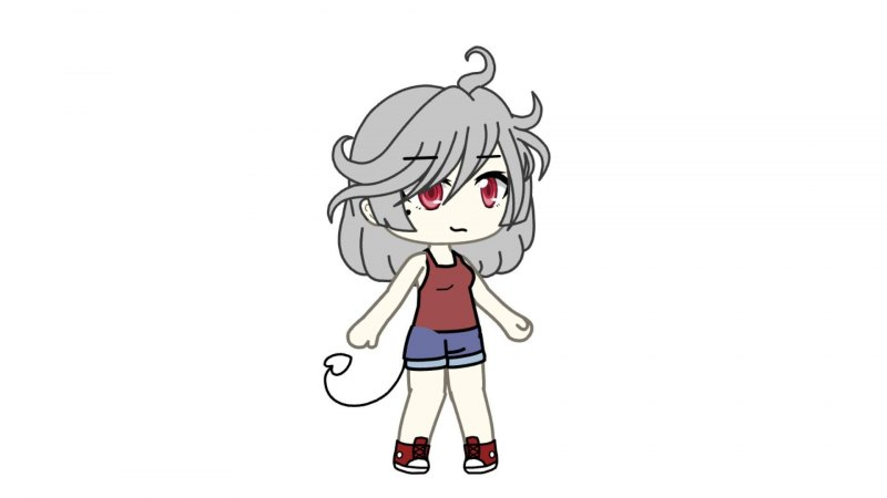 Гачя на белом фоне