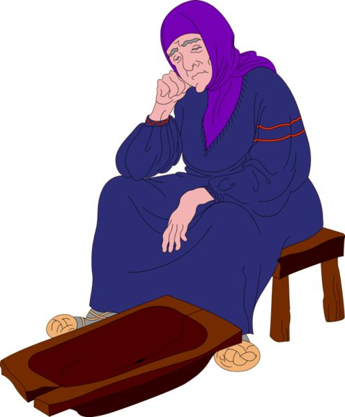 Бабка на прозрачном фоне