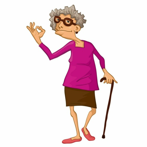 Старушка мультяшная