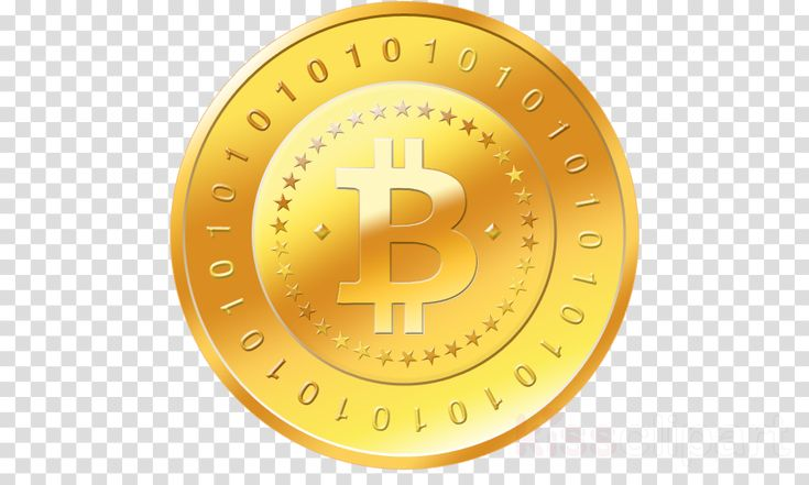 Биткоин на белом фоне