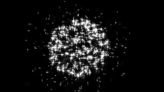 Блестки разлетаются