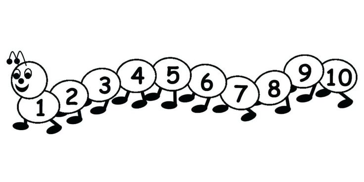 Гусеница для раскрашивания для детей