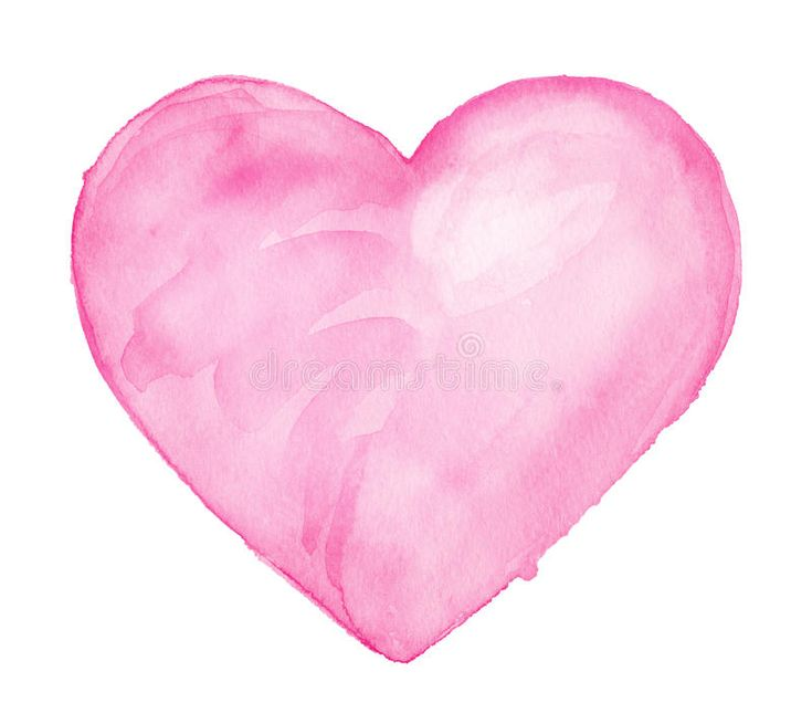 Сердечко акварель