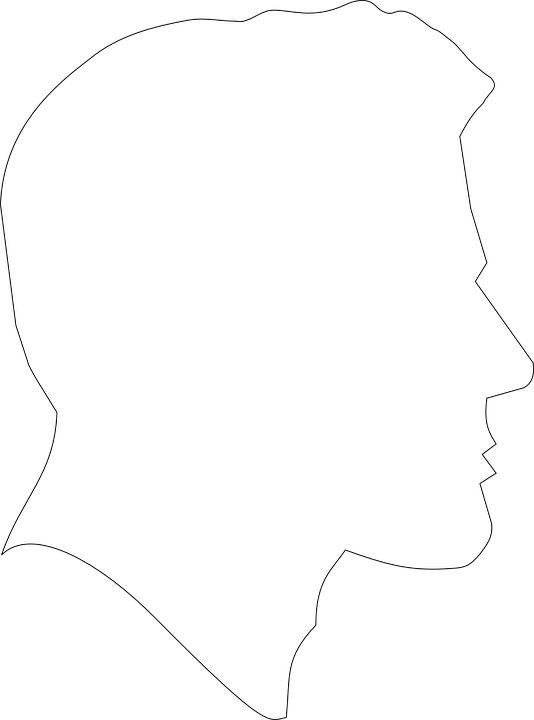 Силуэт лица человека