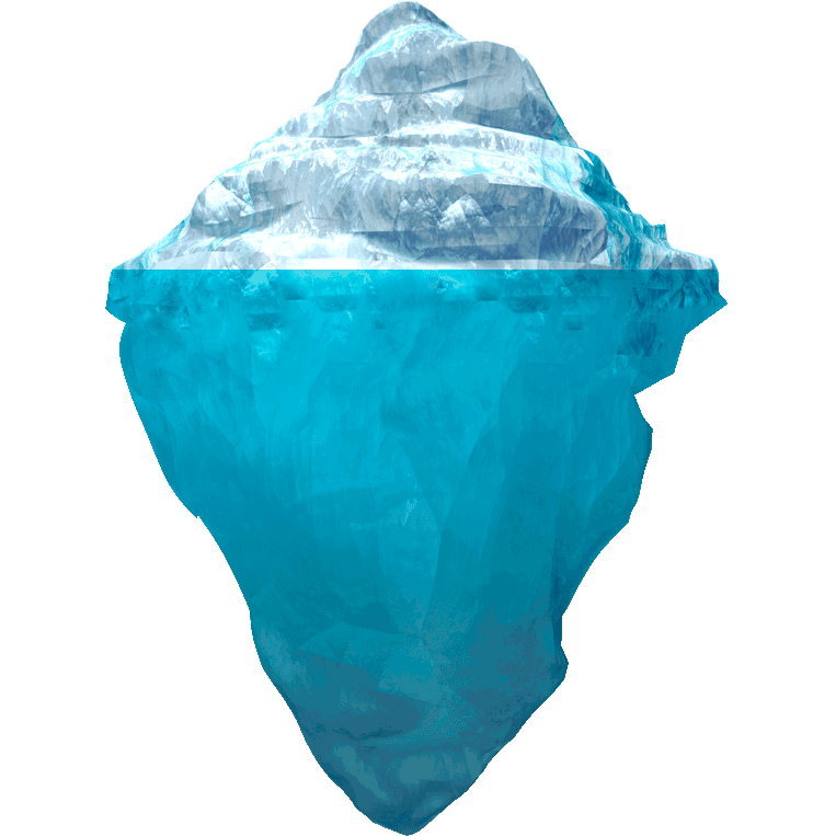 Айсберг на прозрачном фоне