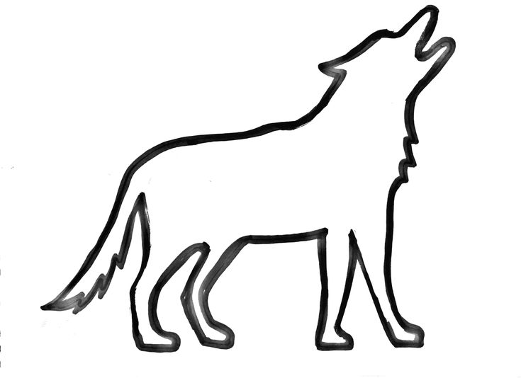 Силуэт волка