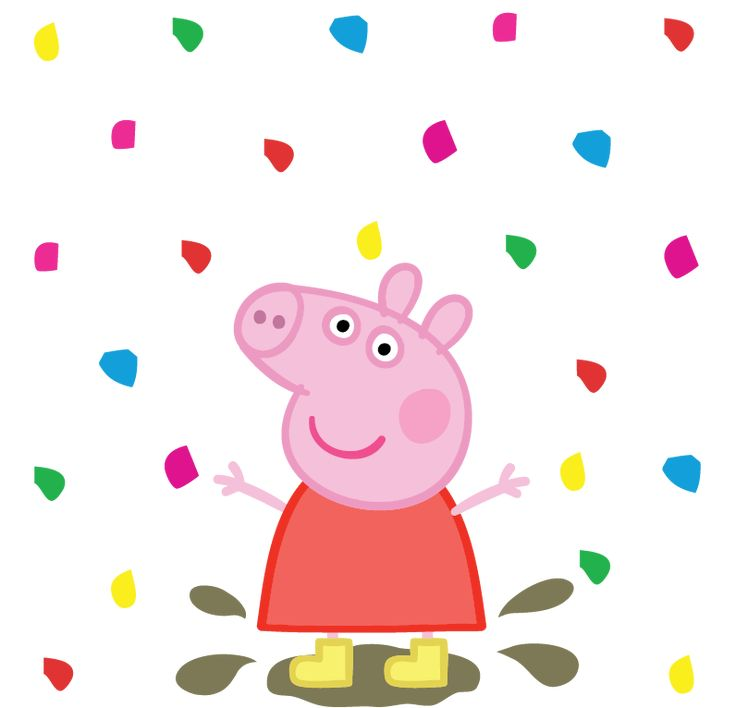 Свинка Пеппа на прозрачном фоне