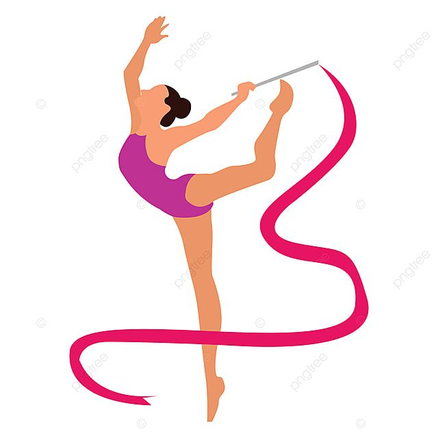 Гимнастка с лентой рисунок