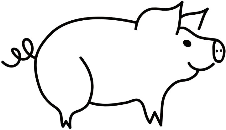 Свинья контур