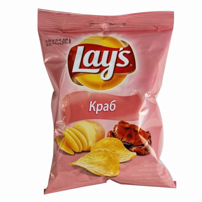 Крабовые чипсы Лейс