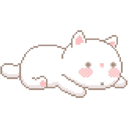 Пиксельные котики без фона