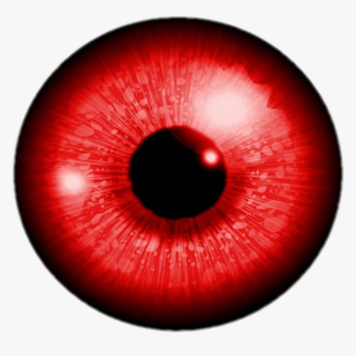Красный зрачок без фона