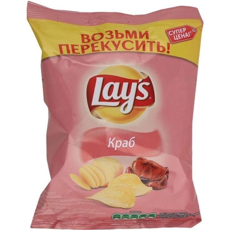 Чипсы Лейс со вкусом краба