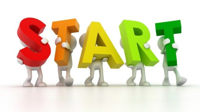 Надпись старт