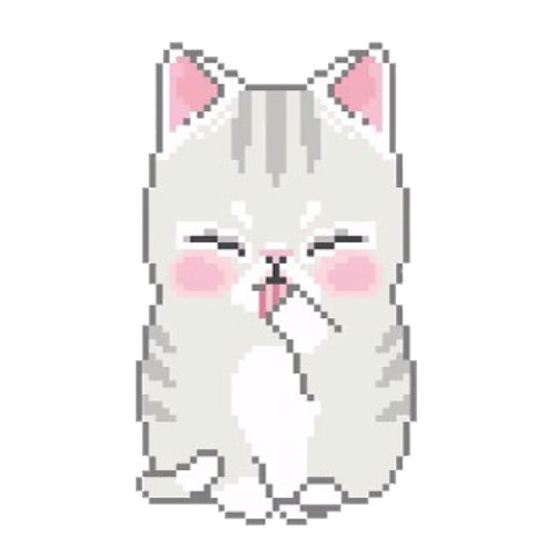 Милый пиксельный котик