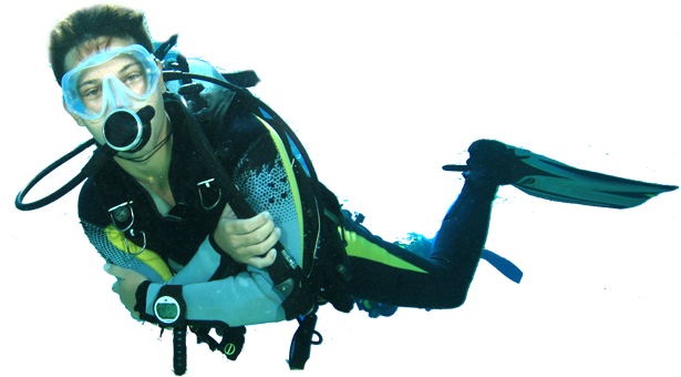 Акваланг на прозрачном фоне