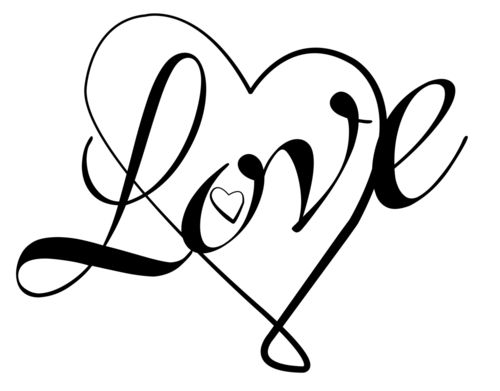 Love рисунок надпись
