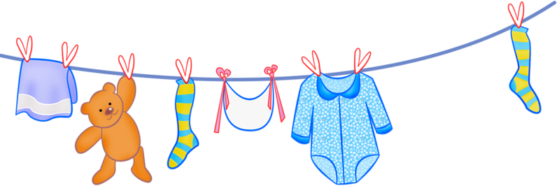 Белье сушится на веревке