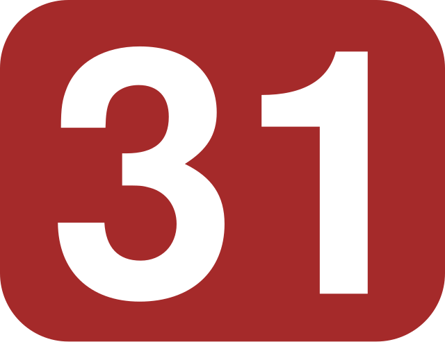 Цифра 31 красивая