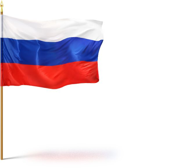 Российский флаг на прозрачном фоне